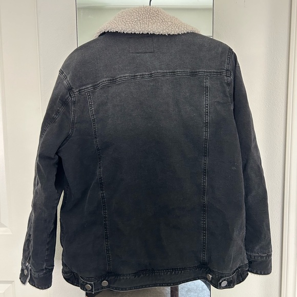 Sanctuary Black Denim Sherpa Jacket - Picture 6 of 6